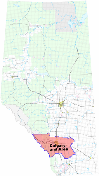 Zone 5 map - Calgary & Area